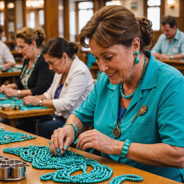 Quelles croisières offrent des ateliers de fabrication de bijoux en turquoise en Amérique du Sud?